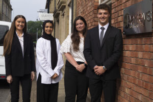 Alicia Langley, Haiqa Riaz, Emily Bridge, Ross Liddle Trainee Solicitors